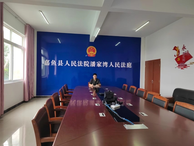2嘉鱼法院潘家湾法庭利用多功能室参加视频会议2.jpg